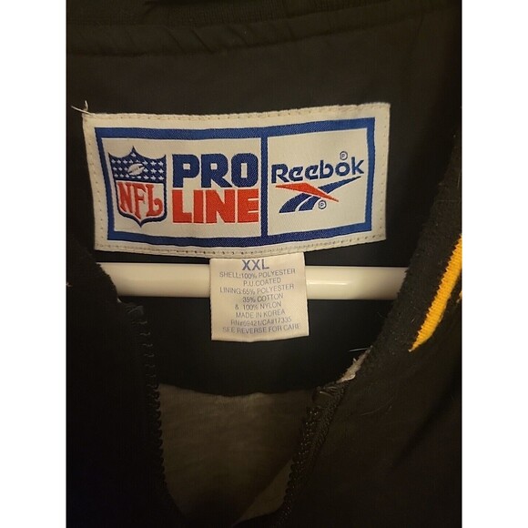 90s VTG Reebok NFL ProLine Pittsburgh Steelers Pullover  XXL ShortTopZip Pockets - Picture 4 of 9